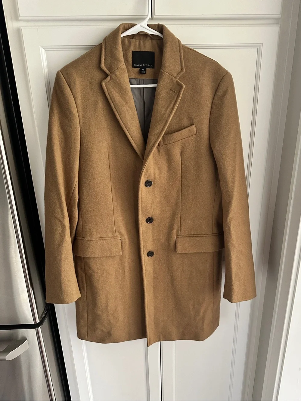 Banana Republic Men's Camel Wool Mix Coat Size M
